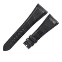 オーダー品 ブルガリ AA44 アショーマ用 クロコバンド ブラック クロコダイル 腕時計パーツ 未使用 汎用 他社製 ベルト ストラップ 26mm 黒