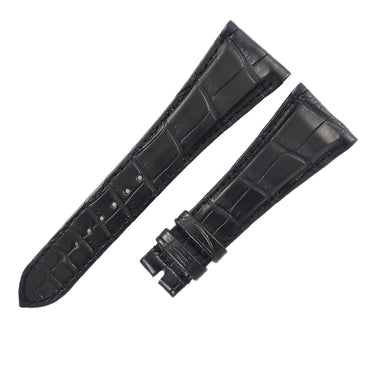 オーダー品 ブルガリ AA44 アショーマ用 クロコバンド ブラック クロコダイル 腕時計パーツ 未使用 汎用 他社製 ベルト ストラップ 26mm 黒