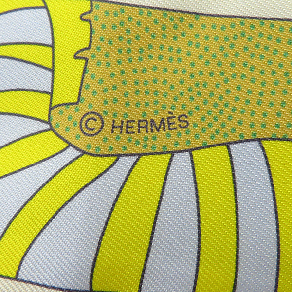 エルメス HERMES ツイリー ヴェール×ジョーヌヴィフ×クリーム シルク スカーフ 新品 未使用【FACTORY SUITE/ファクトリー スーツ】