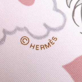 エルメス HERMES カレ70 CARRE ローズペール×ベージュ×ヴューローズ シルク スカーフ 【TEA TIME/ティータイム】