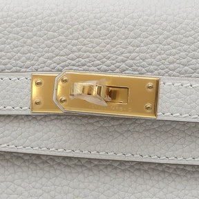 エルメス HERMES ケリー25 グリペール トゴ 2WAYバッグ ゴールド金具 新品 未使用 ショルダー 白