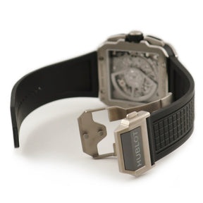 ウブロ HUBLOT スクエア バン ウニコ チタニウム セラミック 821.NM.0170.RX 自動巻き メンズ 角型 スケルトン バー