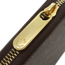 ルイヴィトン LOUIS VUITTON M41895 モノグラムキャンバス 長財布 ゴールド金具 茶 ボルドー ラウンドファスナー