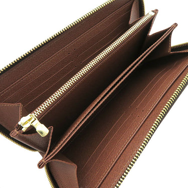 ルイヴィトン LOUIS VUITTON M42616 モノグラムキャンバス 長財布 ゴールド金具 茶 ラウンドファスナー