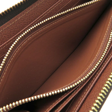 ルイヴィトン LOUIS VUITTON M42616 モノグラムキャンバス 長財布 ゴールド金具 茶 ラウンドファスナー