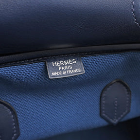 エルメス HERMES - ブルーエジェ ヴォースイフト トワルアッシュ ハンドバッグ シルバー金具 紺 青