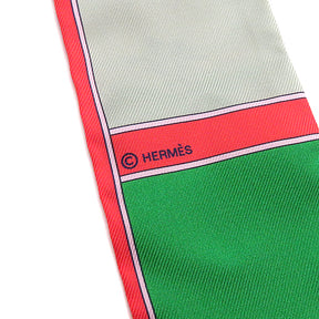 エルメス HERMES ツイリー グレナディン×ヴェール×ローズ シルク スカーフ 新品 未使用【CAMAILS/カマイユ】