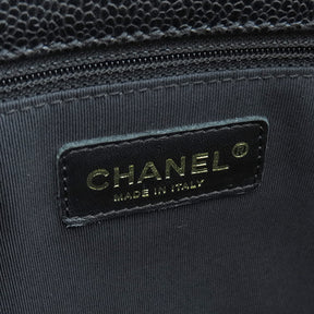 シャネル CHANEL マトラッセ GSTトート ブラック キャビアスキン トートバッグ ゴールド金具 黒