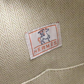 エルメス HERMES ブリッド ア ブラック カブリオル GM ビスキュイ トワルアッシュ ポーチ シルバー金具 トワルH ハンドバッグ バニティバッグ