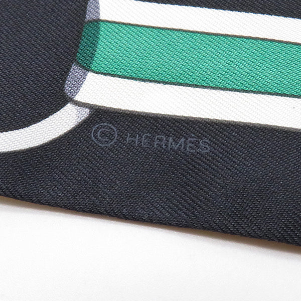 エルメス HERMES ツイリー ミエル×ブラック×マルチカラー シルク スカーフ 【GRAND TRALALA/グラントゥラララ】