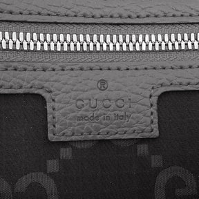 グッチ GUCCI ミディアム クロスボディバッグ 767931 ダークグレー×ブラック GGポリエステル ボディバッグ シルバー金具 ショルダー