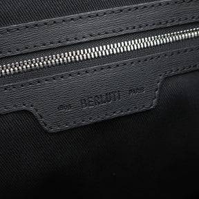ベルルッティ BERLUTI パッセンジャー バーティカル ネイビー×ブラック PVCコーティングキャンバス レザー トートバッグ シルバー金具 トートバッグ　