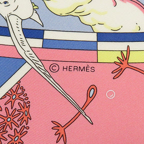 エルメス HERMES カレ90 CARRE ローズボンボン×ブルー×マルチカラー シルク スカーフ 【HERMES FLAGSHIP/エルメス フラッグシップ】