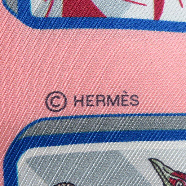 エルメス HERMES ツイリー ローズ×ブルー×ジョーヌ シルク スカーフ 新品 未使用【HERMES STORY/エルメス ストーリー】