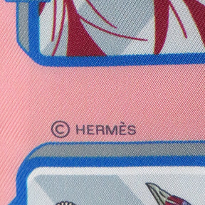 エルメス HERMES ツイリー ローズ×ブルー×ジョーヌ シルク スカーフ 新品 未使用【HERMES STORY/エルメスストーリー】