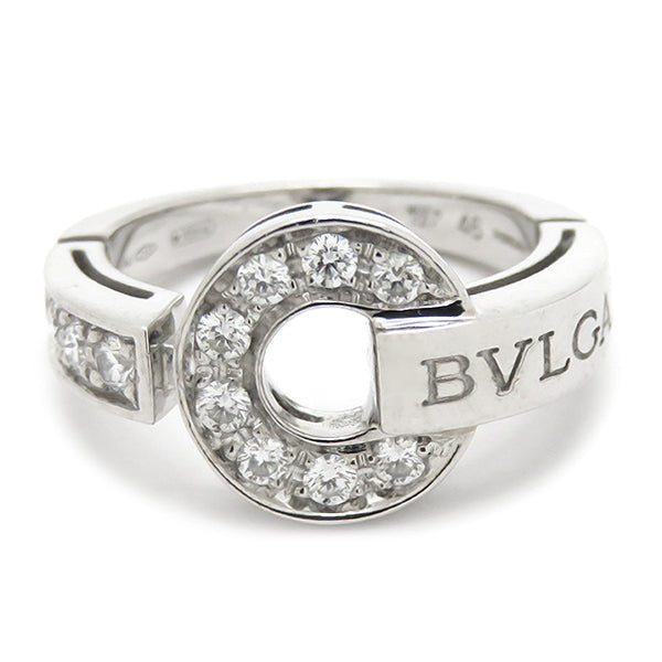 ブルガリ BVLGARI ブルガリブルガリ パヴェダイヤモンド 343167 ホワイトゴールド K18WG ダイヤモンド #46(JP 6) リング 指輪 750 BVLGARI