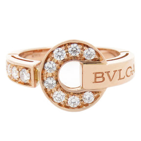 ブルガリ BVLGARI ブルガリブルガリ パヴェダイヤモンド ピンクゴールド K18PG ダイヤモンド リング 指輪 750 BVLGARI