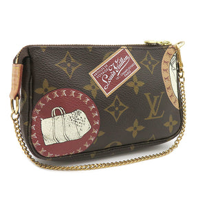 ルイヴィトン LOUIS VUITTON ミニ ポシェット アクセソワール M95804 モノグラム モノグラムキャンバス ポーチ ゴールド金具 モノグラムラベルコレクション 茶