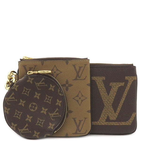 ルイヴィトン LOUIS VUITTON ポシェット・トリオ M68756 モノグラム モノグラムキャンバス ポーチ ゴールド金具 茶 3つセット