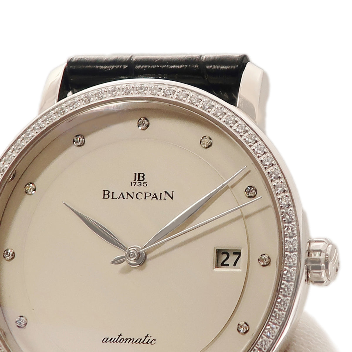 ブランパン BLANCPAIN ヴィルレ ウルトラスリム デイト 6223-1987-55B 自動巻き メンズ K18WG無垢 純正ダイヤ