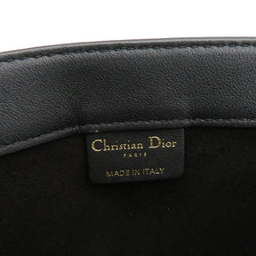 クリスチャン・ディオール Christian Dior ブックトート  ミディアム 62-MA-0230 ブラック レザー トートバッグ 黒