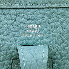 エルメス HERMES エヴリンTPM ブルーアトール トリヨンクレマンス ショルダーバッグ シルバー金具 水色