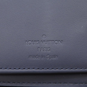 ルイヴィトン LOUIS VUITTON ジッピーウォレット・ヴェルティカル M80423 ネイビー モノグラムシャドウ 長財布 ブラック金具