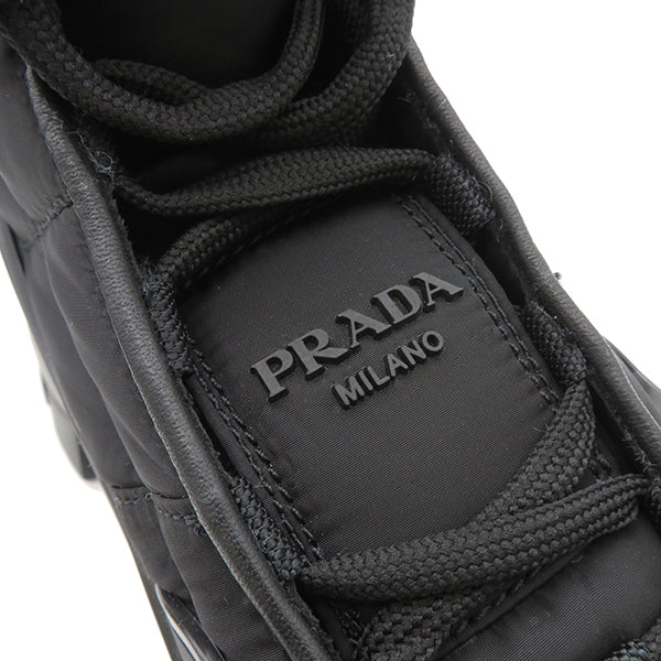 プラダ PRADA クラウドバスト サンダー ハイトップスニーカー 2TG189 ブラック ナイロン ラバー #5 ブーツ 靴 黒