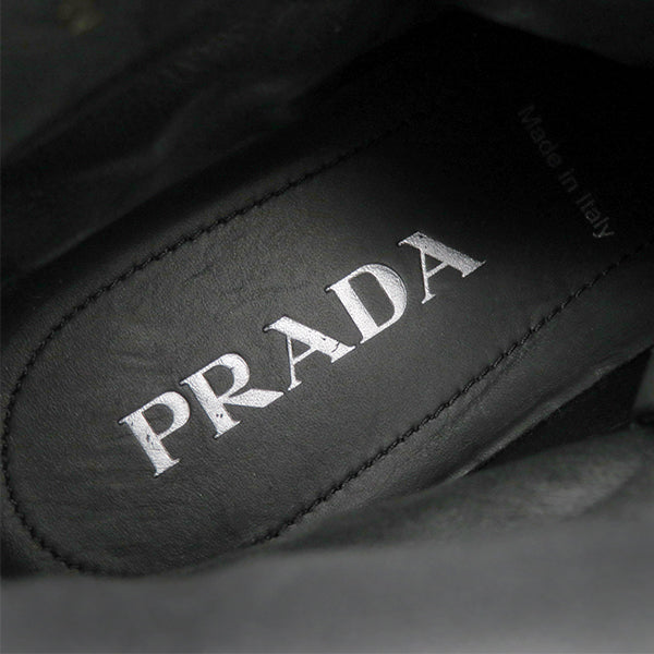 プラダ PRADA クラウドバスト サンダー ハイトップスニーカー 2TG189 ブラック ナイロン ラバー #5 ブーツ 靴 黒