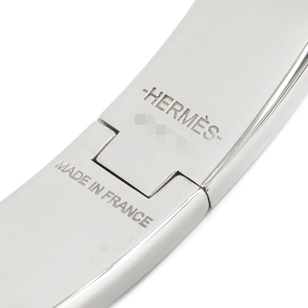 エルメス HERMES クリック・H ピンク系×シルバー GP ブレスレット シルバー金具 エナメルブレスレット