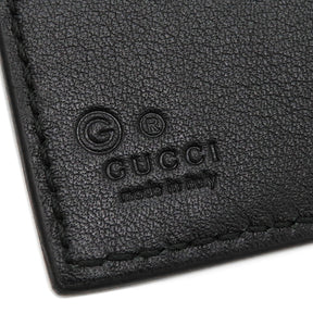 グッチ GUCCI マイクロ グッチシマ 150413 ブラック レザー 二つ折り財布 シルバー金具 黒 アウトレット品