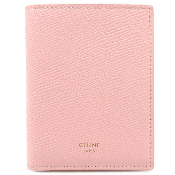 セリーヌ CELINE コンパクトウォレット  ピンク レザー 二つ折り財布 ゴールド金具 ミニ財布