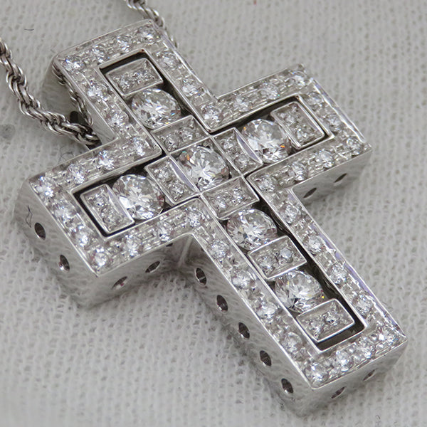 ダミアーニ DAMIANI ベルエポック ダイヤモンド ネックレス M 20073470 ホワイトゴールド K18WG ダイヤモンド ネックレス ペンダント 750 18金 クロス 十字架