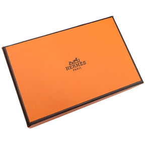 エルメス HERMES ル ソワ サンドゥーズ オレンジ シェーブル コインケース シルバー金具