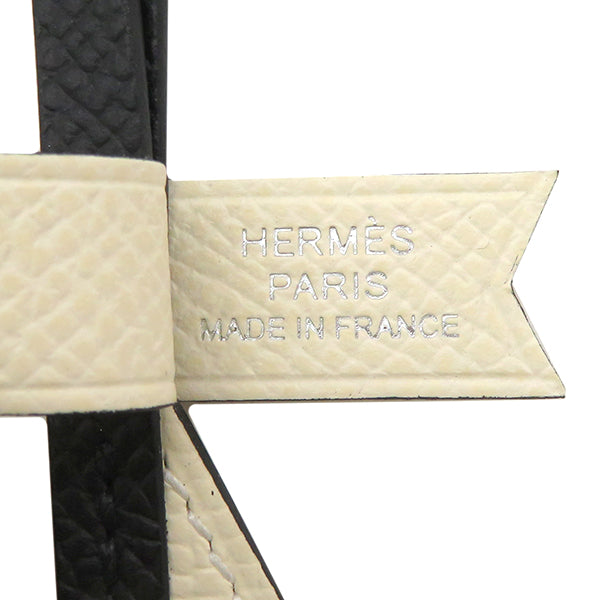 エルメス HERMES セイル24 ブラック×ナタ×フォーヴ×トフェ ヴォーエプソン ヴォ―バレニア バッグチャーム 新品 未使用 黒 アイボリー 茶