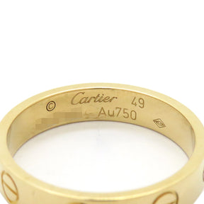 カルティエ Cartier ミニ ラブリング イエローゴールド K18YG #49(JP 9) リング 指輪 Au750 18金