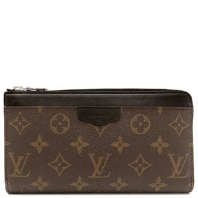 ルイヴィトン LOUIS VUITTON ジッピー ドラゴンヌ マカサー M69407 モノグラム モノグラムマカサー 長財布 シルバー金具 茶 黒 ラウンドファスナー