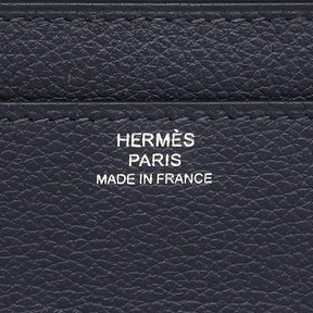 エルメス HERMES コンスタンス ロング トゥ ゴー ブルーニュイ エバーカラー 長財布 シルバー金具 紺 二つ折り財布