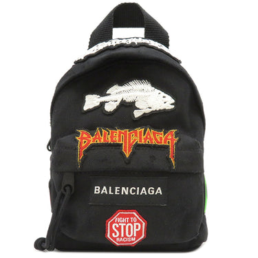 バレンシアガ BALENCIAGA エクスプローラー ミニ 656060 ブラック ナイロン ショルダーバッグ ブラック金具 ショルダーバッグ ダメージ加工