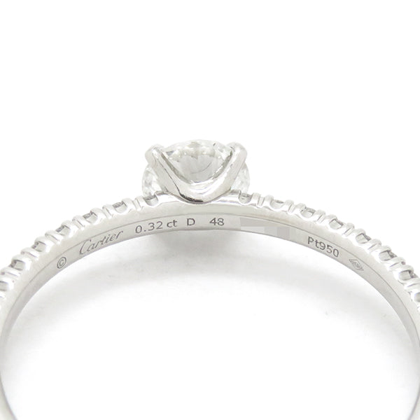 カルティエ Cartier エタンセル ドゥ カルティエ ソリテールリング ハーフエタニティ CRN4744548 プラチナシルバー Pt950 ダイヤモンド #48(JP8) リング 指輪