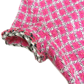 シャネル CHANEL ツイード 半袖 P49180W05499 ピンク ツイード #34 ワンピース シルバー金具