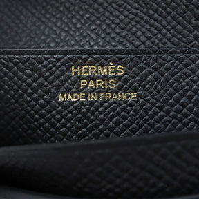 エルメス HERMES ベアンコンパクト ブラック ヴォーエプソン 二つ折り財布 ゴールド金具 新品 未使用 黒