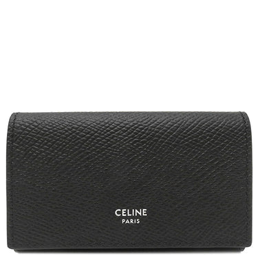 セリーヌ CELINE 6連 キーケース 10K103BEL.38SI ブラック グレインカーフレザー キーケース シルバー金具 鍵入れ 黒