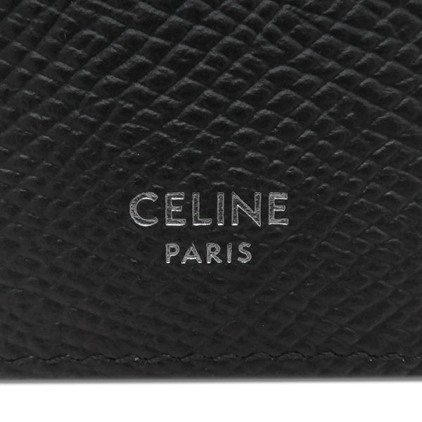 セリーヌ CELINE 6連 キーケース 10K103BEL.38SI ブラック グレインカーフレザー キーケース シルバー金具 鍵入れ 黒