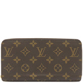 ルイヴィトン LOUIS VUITTON ジッピー ウォレット M41895 モノグラム×フューシャ モノグラムキャンバス 長財布 ゴールド金具 ピンク 茶 ラウンドファスナー