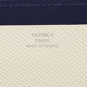 エルメス HERMES ヌーヴォー トゥー ゴー ナタ ヴォーエプソン スイフト 長財布 シルバー金具 白 ラウンドファスナー