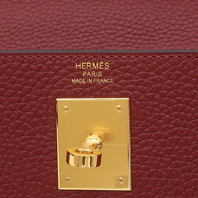 エルメス HERMES ケリー28 内縫い ルージュアッシュ トリヨンクレマンス 2WAYバッグ ゴールド金具 新品 未使用 赤 ショルダー