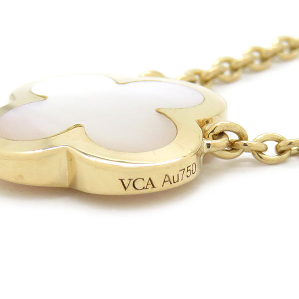 ヴァンクリーフアーペル Van Cleef & Arpels ピュアアルハンブラ VCARA39700 ホワイトXイエローゴールド K18YG マザーオブパール ネックレス ゴールド金具 750YG 18K 18金