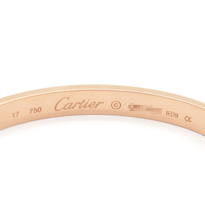 カルティエ Cartier LOVE ラブブレス B6067417 ピンクゴールド K18PG #17 ブレスレット 750 18K 18金 バングル