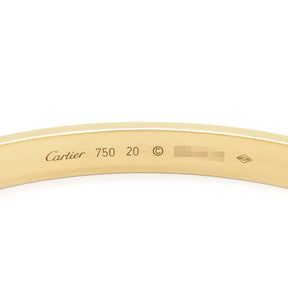 カルティエ Cartier LOVE ラブブレス B6067520 イエローゴールド K18YG #20 ブレスレット 750 18K 18金 バングル